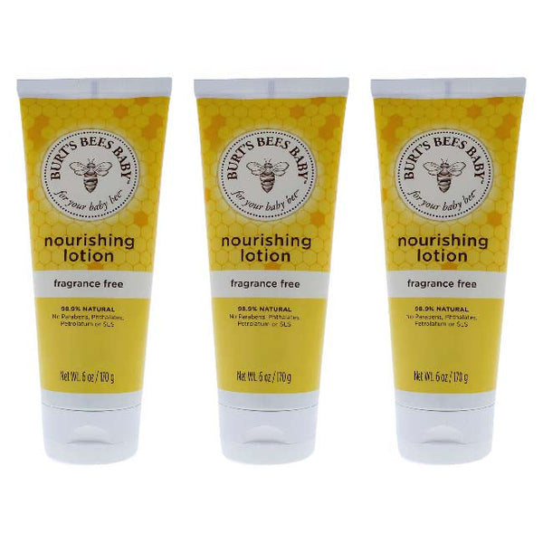 Burt's Bees Baby Bee Nourishing Lotion Fragrance Free by Burts Bees for Kids - 6 oz Lotion - Pack of 3