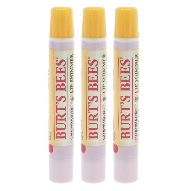 Burts Bees Burts Bees Lip Shimmer - Champagne by Burts Bees for Women - 0.09 oz Lip Shimmer - Pack of 3