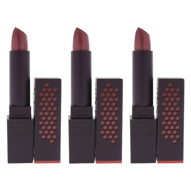 Burts Bees Glossy Lipstick - 505 Peony Dew by Burts Bees for Women - 0.12 oz Lipstick - Pack of 3