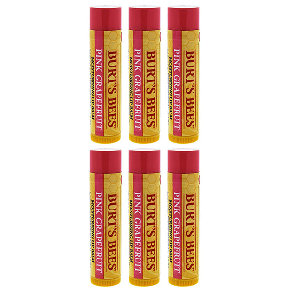 Burts Bees Pink Grapefruit Moisturizing Lip Balm by Burts Bees for Unisex - 0.15 oz Lip Balm - Pack of 6