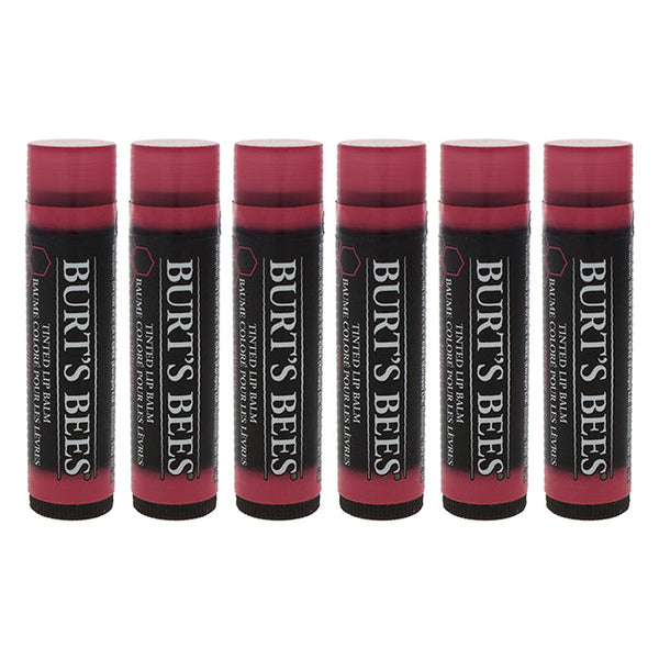 Burts Bees Tinted Lip Balm - Hibiscus by Burts Bees for Unisex - 0.15 oz Lip Balm - Pack of 6