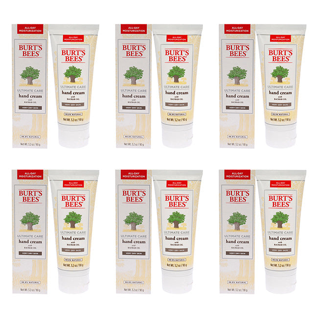 Ultimate Care Hand Cream by Burts Bees for Unisex - 3.2 oz Cream - Pack of 6