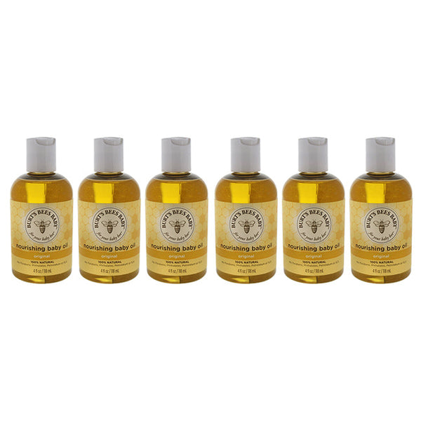 Burts Bees Baby Bee Nourishing Baby Oil by Burts Bees for Kids - 4 oz Oil - Pack of 6