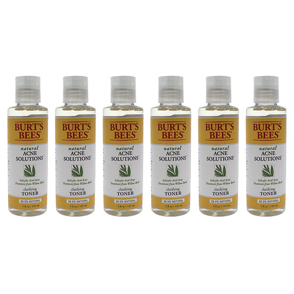 Burts Bees Natural Acne Solutions Clarifying Toner by Burts Bees for Unisex - 5 oz Toner - Pack of 6
