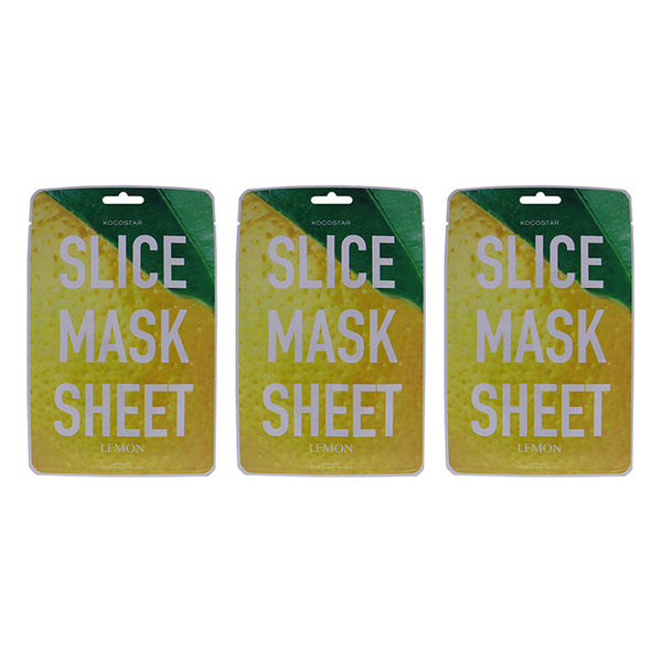 Kocostar Slice Sheet Mask - Lemon by Kocostar for Unisex - 1 Pc Mask - Pack of 3