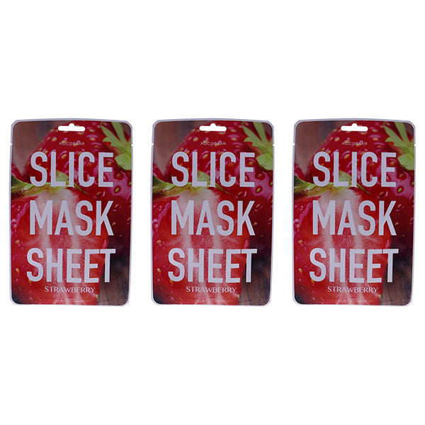 Kocostar Slice Sheet Mask - Strawberry by Kocostar for Unisex - 1 Pc Mask - Pack of 3