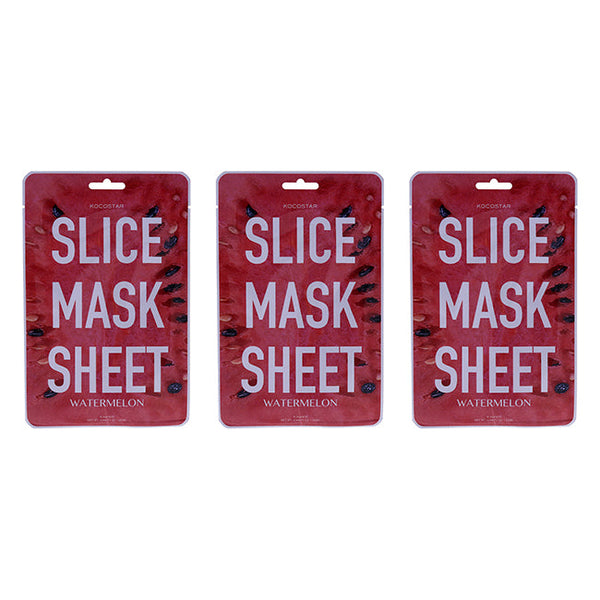 Kocostar Slice Sheet Mask - Watermelon by Kocostar for Unisex - 1 Pc Mask - Pack of 3