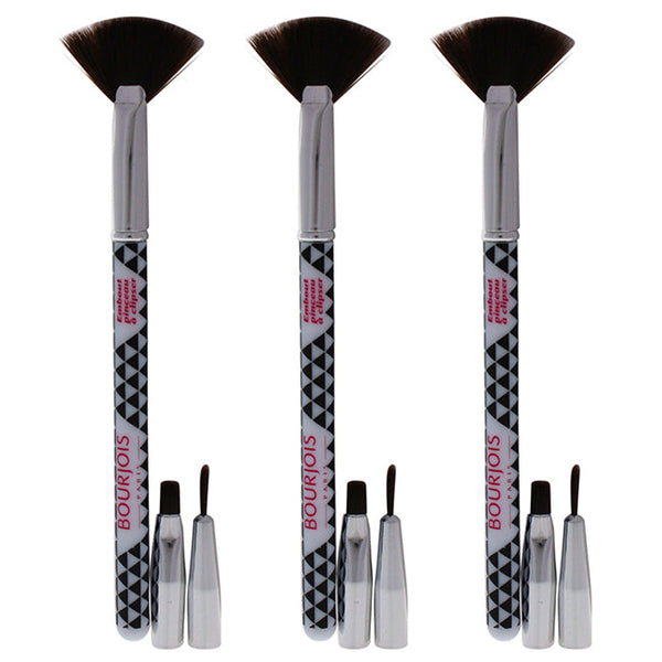 Bourjois Multi-Brush Nail Art Set by Bourjois for Women - 3 Pc Set Fan Brush, Shader Brush, Liner Brush - Pack of 3