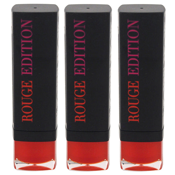 Bourjois Rouge Edition - 10 Rouge Buzz by Bourjois for Women - 0.12 oz Lipstick - Pack of 3