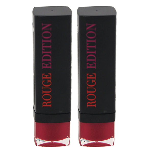 Bourjois Rouge Edition - 42 Fuchsia Sari by Bourjois for Women - 0.12 oz Lipstick - Pack of 2