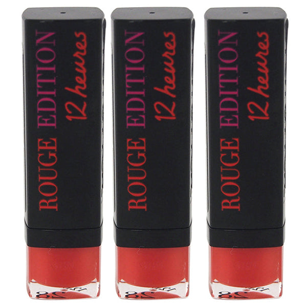 Bourjois Rouge Edition 12 Hours - 28 Pamplemousse Pour Ptite Frimousse by Bourjois for Women - 0.12 oz Lipstick - Pack of 3
