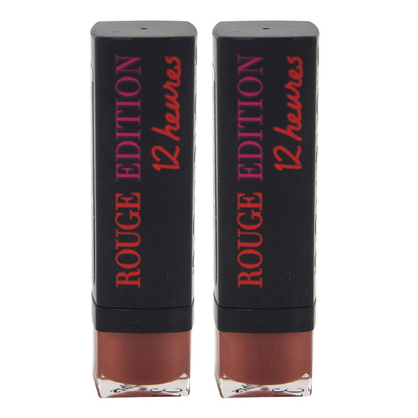 Bourjois Rouge Edition 12 Hours - 31 Beige Shooting by Bourjois for Women - 0.12 oz Lipstick - Pack of 2