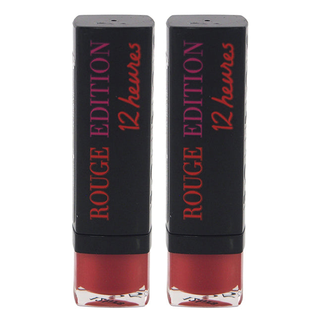 Bourjois Rouge Edition 12 Hours - 35 Entry VIP by Bourjois for Women - 0.12 oz Lipstick - Pack of 2