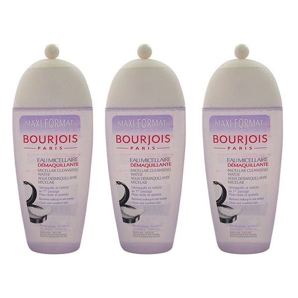 Bourjois Maxi Format Micellar Cleansing Water by Bourjois for Women - 8.4 oz Cleansing Water - Pack of 3