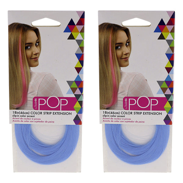 Hairdo Pop Color Strip Extension - Royal Blue by Hairdo for Women - 18 Inch Hair Extension - Pack of 2