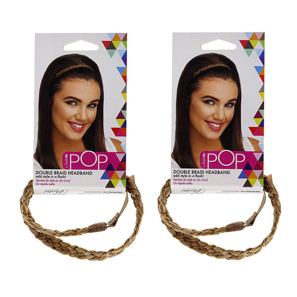 Hairdo Pop Double Braid Headband - R25 Ginger Blonde by Hairdo for Women - 1 Pc Hair Band - Pack of 2