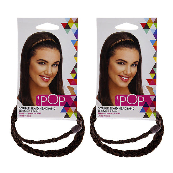 Hairdo Pop Double Braid Headband - R6 30H Chocolate Copper by Hairdo for Women - 1 Pc Hair Band - Pack of 2