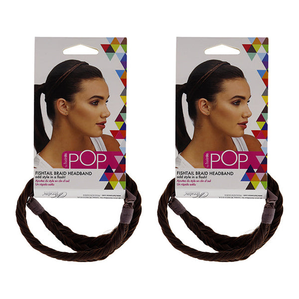 Hairdo Pop Fishtail Braid Headband - R6 30H Chocolate Copper by Hairdo for Women - 1 Pc Hair Band - Pack of 2