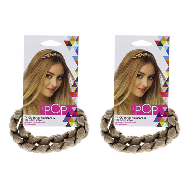 Hairdo Pop Thick Braid Headband - R14 88H Golden Wheat by Hairdo for Women - 1 Pc Hair Band - Pack of 2