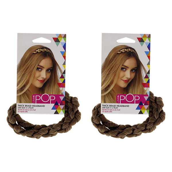 Hairdo Pop Thick Braid Headband - R1416T Buttered Toast by Hairdo for Women - 1 Pc Hair Band - Pack of 2
