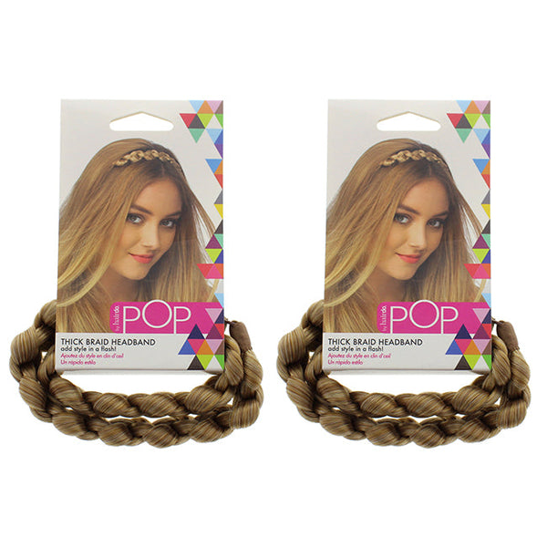 Hairdo Pop Thick Braid Headband - R25 Ginger Blonde by Hairdo for Women - 1 Pc Hair Band - Pack of 2