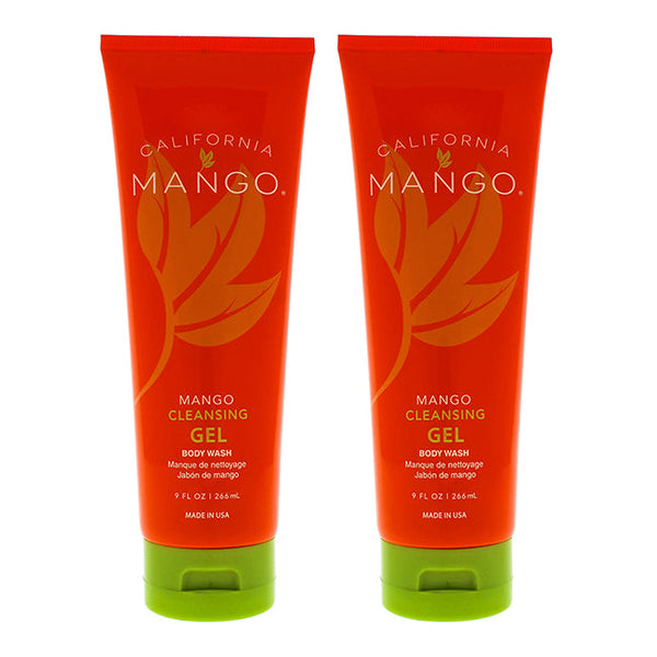 California Mango Mango Cleansing Gel Body Wash by California Mango for Unisex - 9 oz Body Wash - Pack of 2