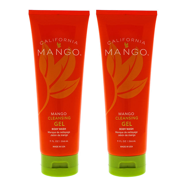 California Mango Mango Cleansing Gel Body Wash by California Mango for Unisex - 9 oz Body Wash - Pack of 2