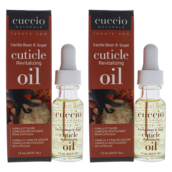 Cuticle Revitalizing Oil - Vanilla Bean and Sugar Manicure by Cuccio Naturale for Unisex - 0.5 oz Oil - Pack of 2