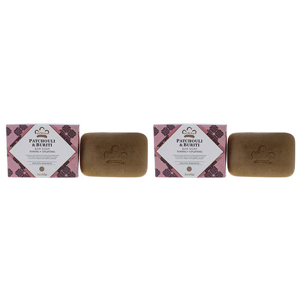 Nubian Heritage Patchouli and Buriti Bar Soap by Nubian Heritage for Unisex - 5 oz Bar Soap - Pack of 2
