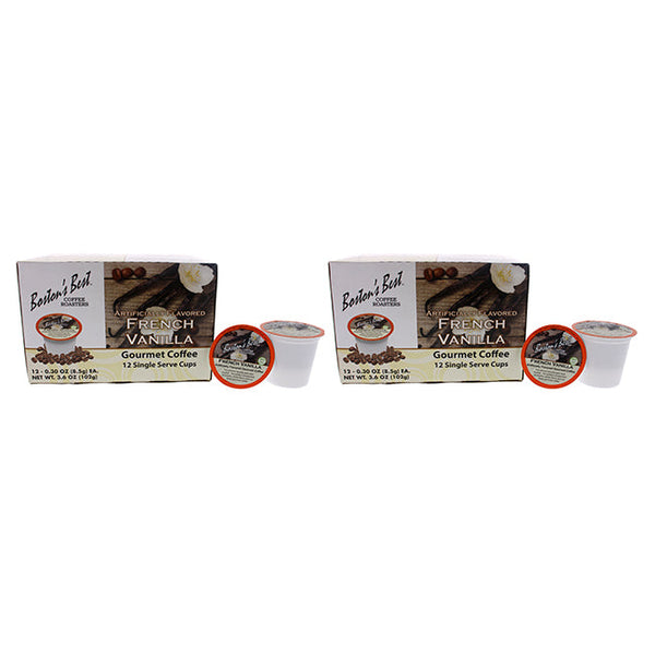 Bostons Best French Vanilla Gourmet Coffee by Bostons Best for Unisex - 12 Cups Coffee - Pack of 2