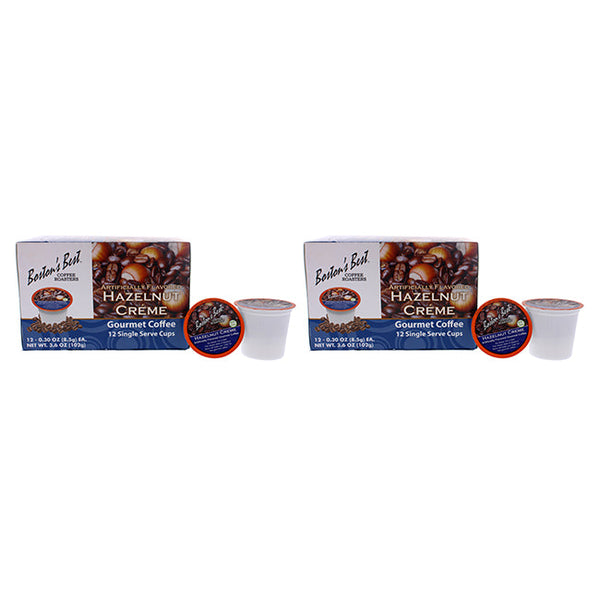 Bostons Best Hazelnut Creme Gourmet Coffee by Bostons Best for Unisex - 12 Cups Coffee - Pack of 2