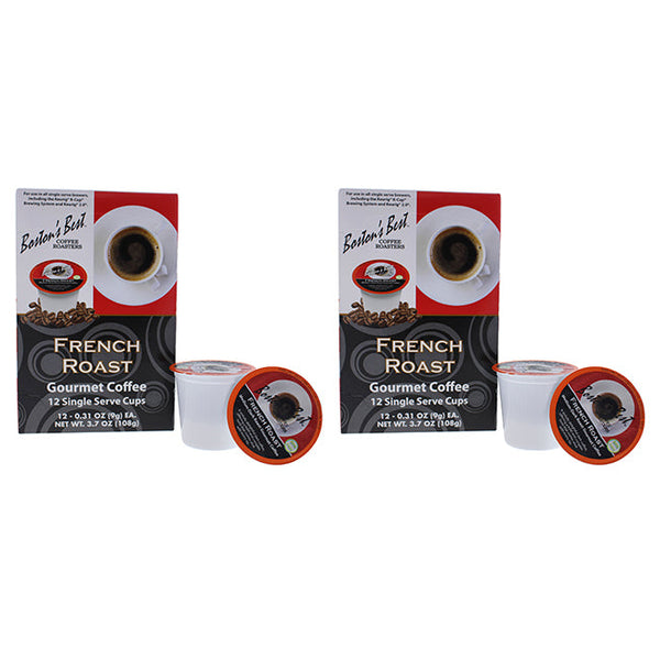 Bostons Best French Roast Gourmet Coffee by Bostons Best for Unisex - 12 Cups Coffee - Pack of 2