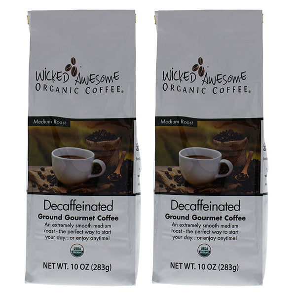 Bostons Best Wicked Awesome Organic Decaffeinated Ground Gourmet Coffee by Bostons Best for Unisex - 10 oz Coffee - Pack of 2