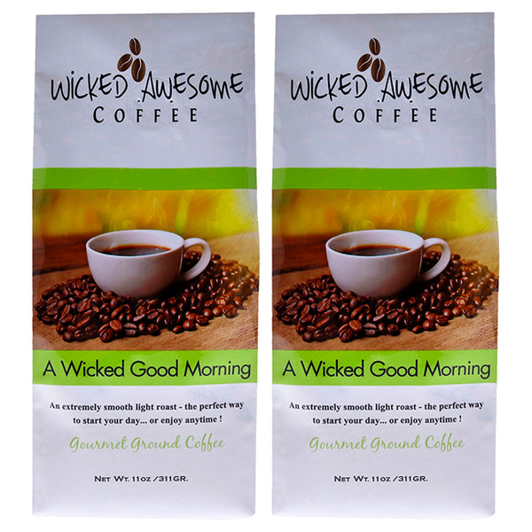 A Wicked Good Morning Ground Coffee by Bostons Best for Unisex - 11 oz Coffee - Pack of 2