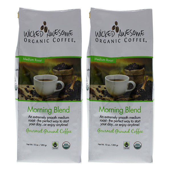 Bostons Best Wicked Awesome Organic Morning Blend Ground Gourmet Coffee by Bostons Best for Unisex - 10 oz Coffee - Pack of 2