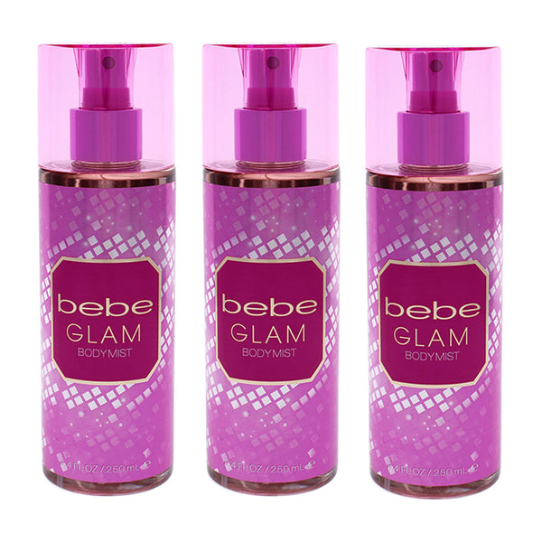 Bebe Bebe Glam by Bebe for Women - 8.4 oz Body Mist - Pack of 3