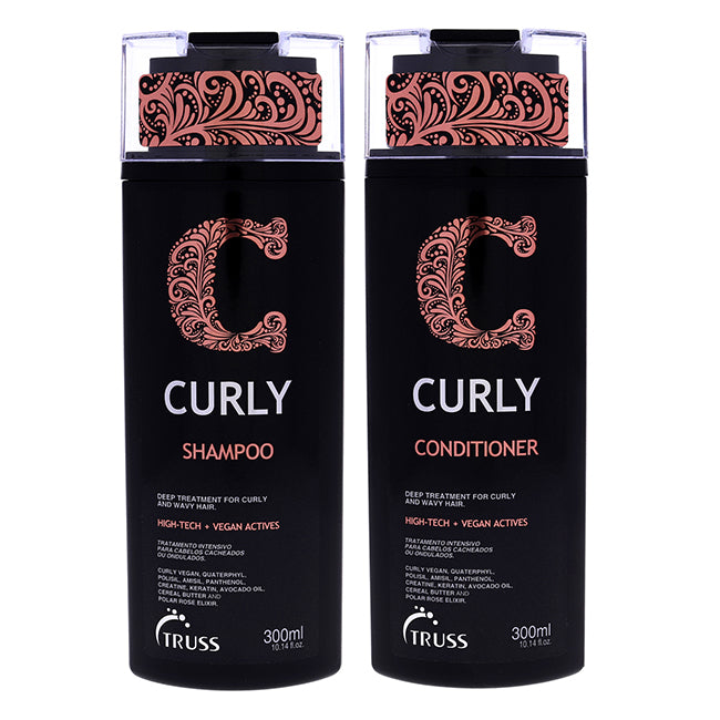 Truss Curly Shampoo and Conditioner Kit by Truss for Unisex - 2 Pc Kit 10.14 oz Shampoo, 10.14 oz Conditioner