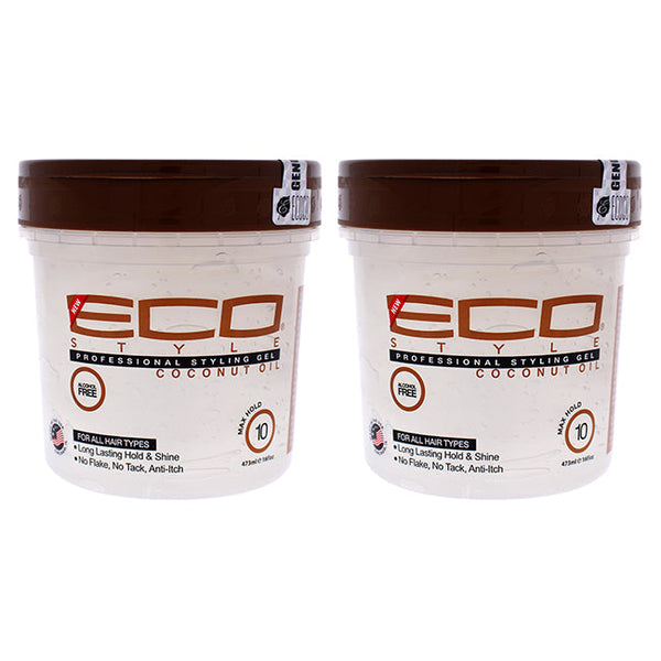Ecoco Eco Style Gel - Coconut Oil by Ecoco for Unisex - 16 oz Gel - Pack of 2