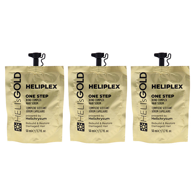 Helis Gold Heliplex One Step Hair Serum by Helis Gold for Unisex - 1.7 oz Serum - Pack of 3