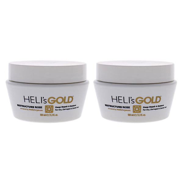 Helis Gold Restructure Masque by Helis Gold for Unisex - 3.3 oz Masque - Pack of 2
