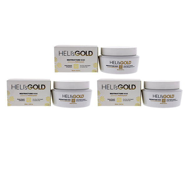 Helis Gold Restructure Masque by Helis Gold for Unisex - 8.4 oz Masque - Pack of 3