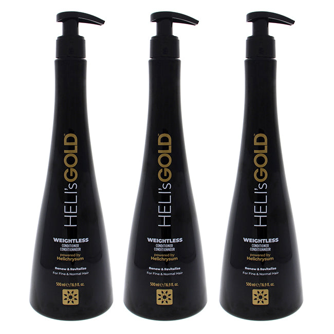 Helis Gold Weightless Conditioner by Helis Gold for Unisex - 16.9 oz Conditioner - Pack of 3