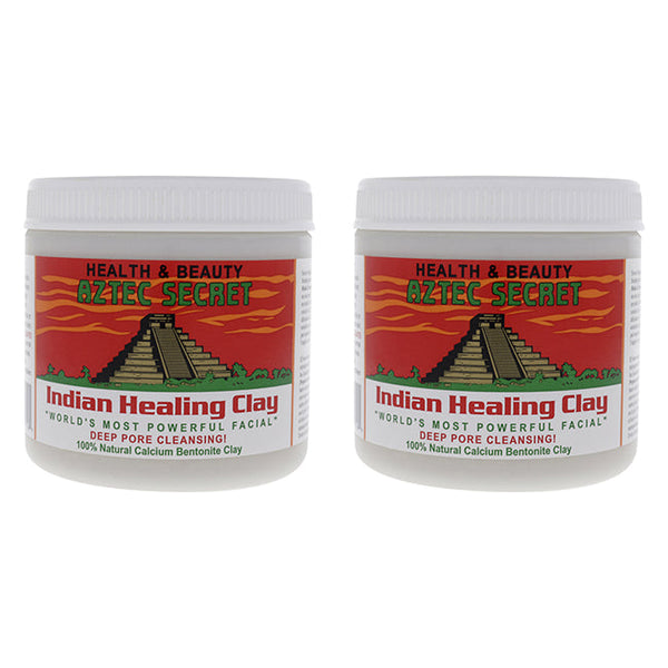Aztec Secret Indian Healing Clay by Aztec Secret for Unisex - 1 lb Clay - Pack of 2