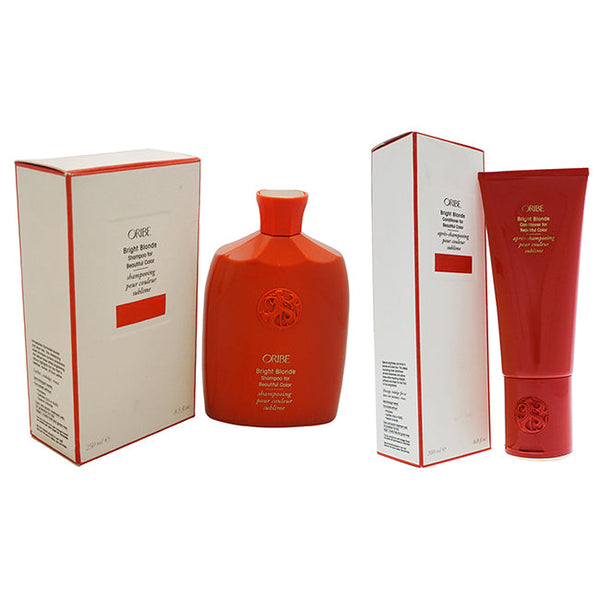 Oribe Bright Blonde Shampoo and Conditioner for Beautiful Color Kit by Oribe for Unisex - 2 Pc Kit 8.5oz Shampoo, 6.8oz Conditioner