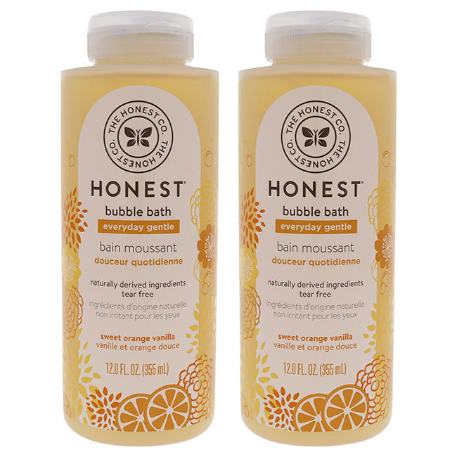 Honest Bubble Bath Everyday Gentle - Sweet Orange Vanilla by Honest for Kids - 12 oz Bubble Bath - Pack of 2