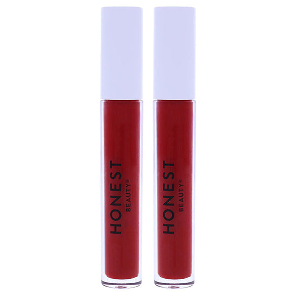 Honest Liquid Lipstick - Love by Honest for Women - 0.12 oz Lipstick - Pack of 2