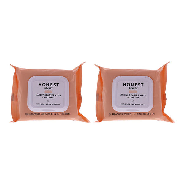 Honest Makeup Remover Wipes by Honest for Unisex - 30 Count Wipes - Pack of 2