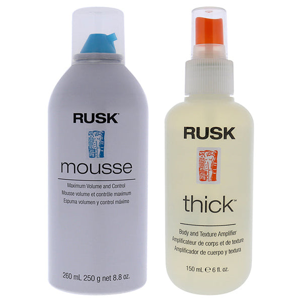Various Designers Mousse - Maximum Volume and Control and Thick Body and Texture Amplifier Kit by Various Designers for Unisex - 2 Pc Kit 8.8oz Mousse, 6oz Texture Amplifier