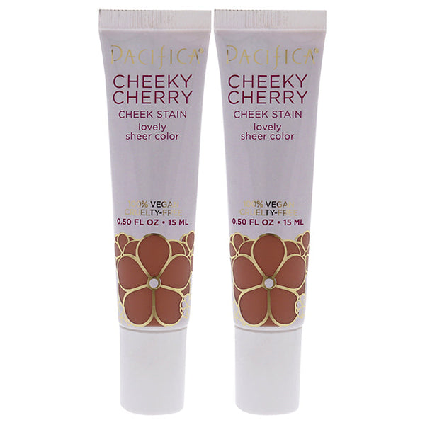 Pacifica Cheeky Cherry Cheek Stain - Cherry Baby by Pacifica for Women - 0.5 oz Blush - Pack of 2