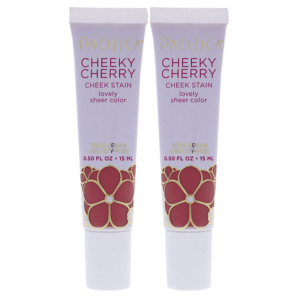 Pacifica Cheeky Cherry Cheek Stain - Wild Cherry by Pacifica for Women - 0.5 oz Blush - Pack of 2